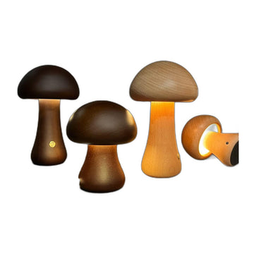 Wooden Mushroom LED Night Light